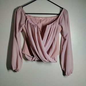 New made blush blouse size medium